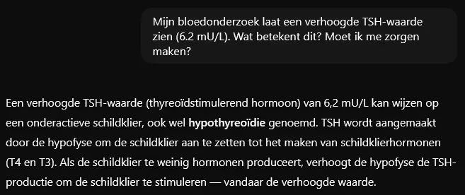 Een medische vraag over bloedwaarden